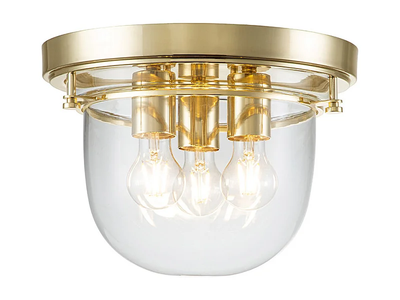 Elstead Quoizel Whistling Bowl Semi-Flush Deckenleuchte Messing poliert, IP44