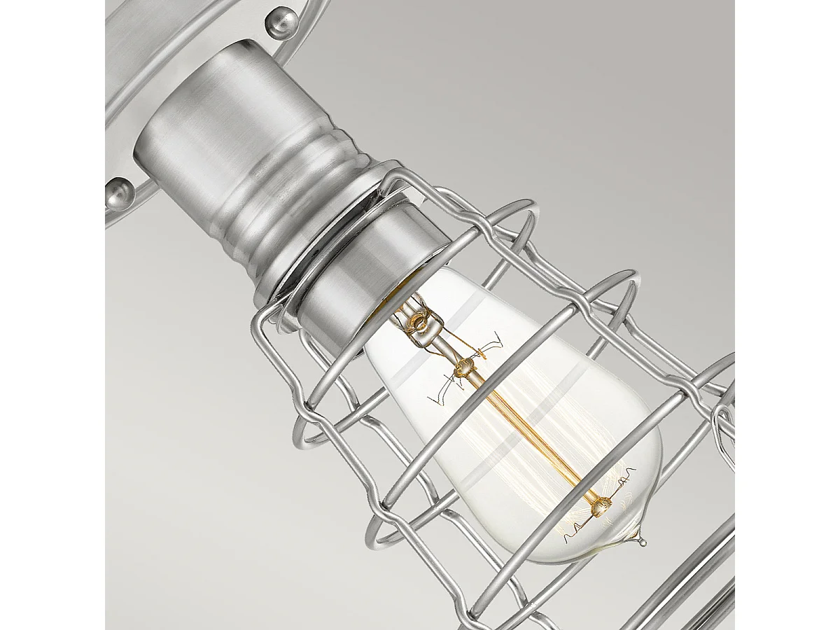 Elstead Quoizel Mixon Semi Flush Ceiling Light Borstad Nickel