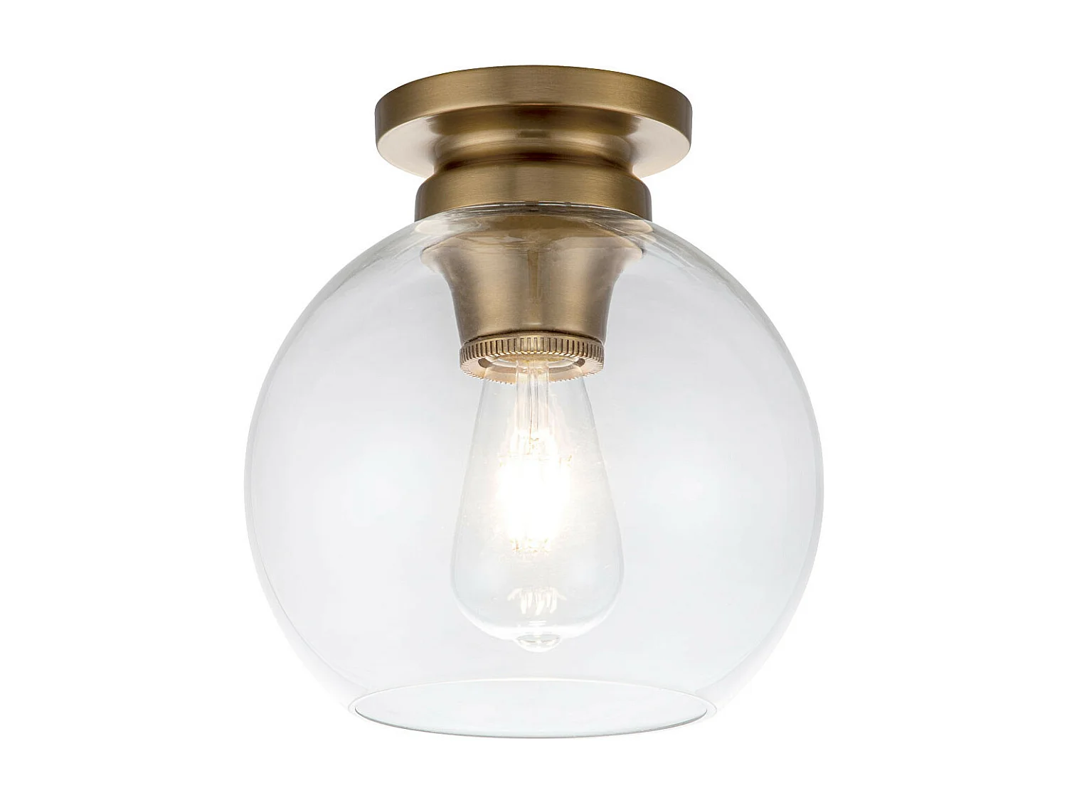 Elstead Feiss Tabby Lampada da soffitto semi-incasso a sfera in ottone brunito