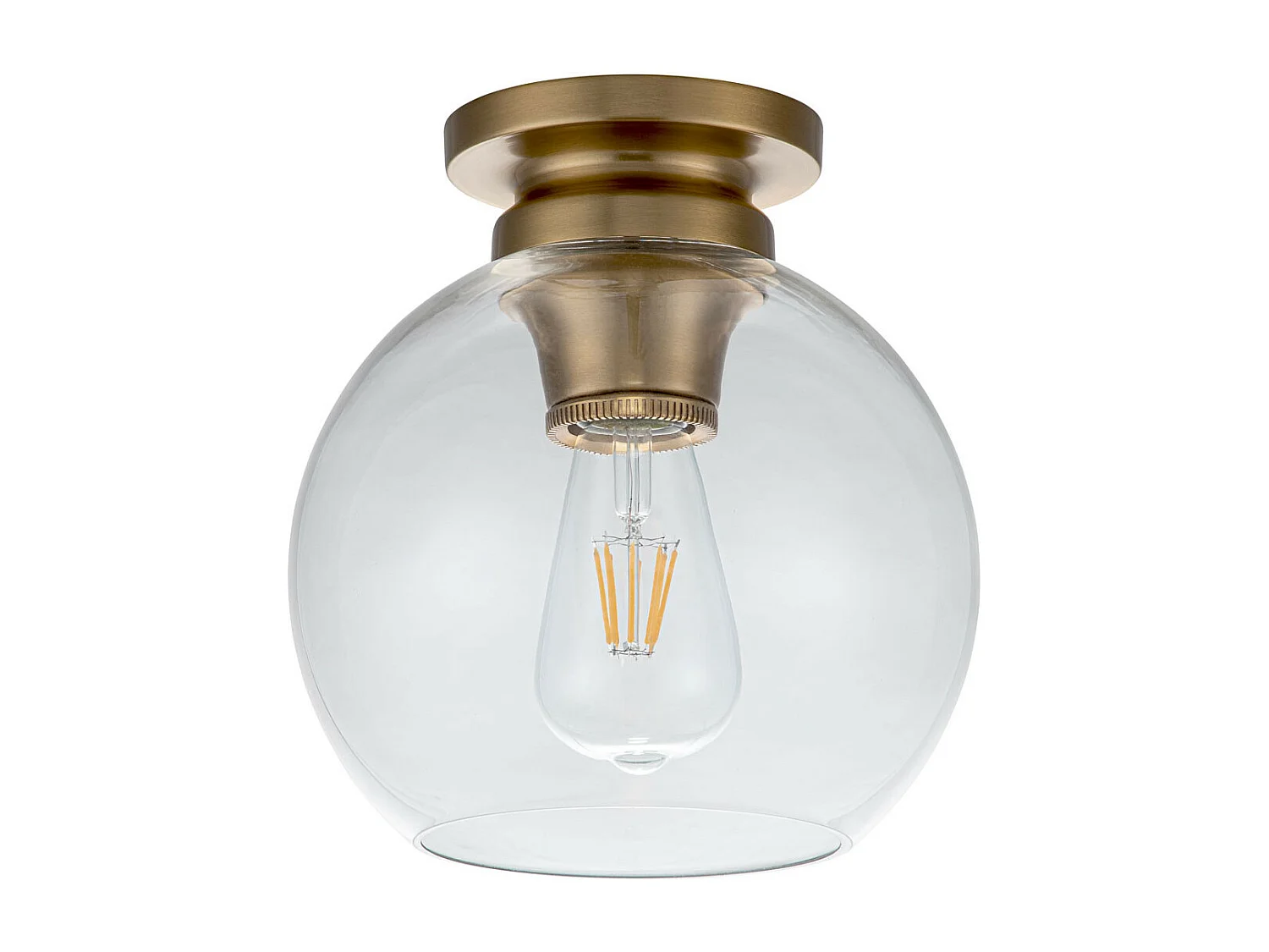 Elstead Feiss Tabby Lampada da soffitto semi-incasso a sfera in ottone brunito