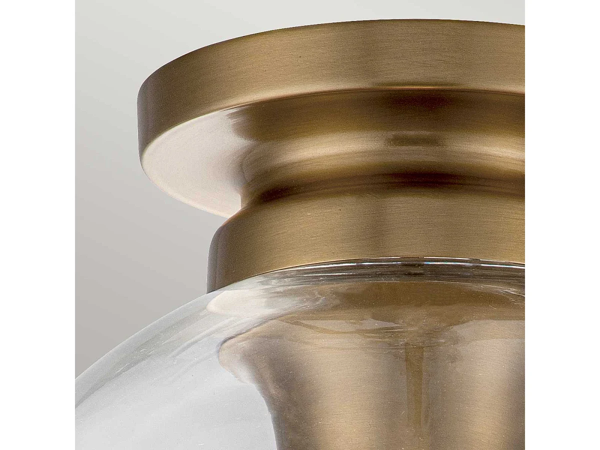 Elstead Feiss Tabby Lampada da soffitto semi-incasso a sfera in ottone brunito