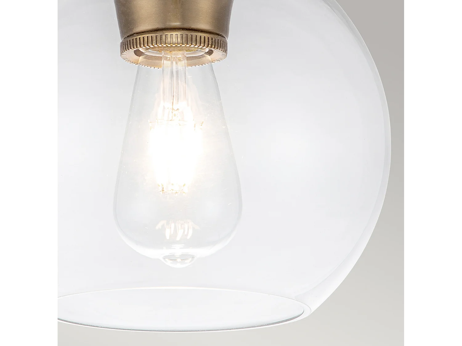 Elstead Feiss Tabby Lampada da soffitto semi-incasso a sfera in ottone brunito