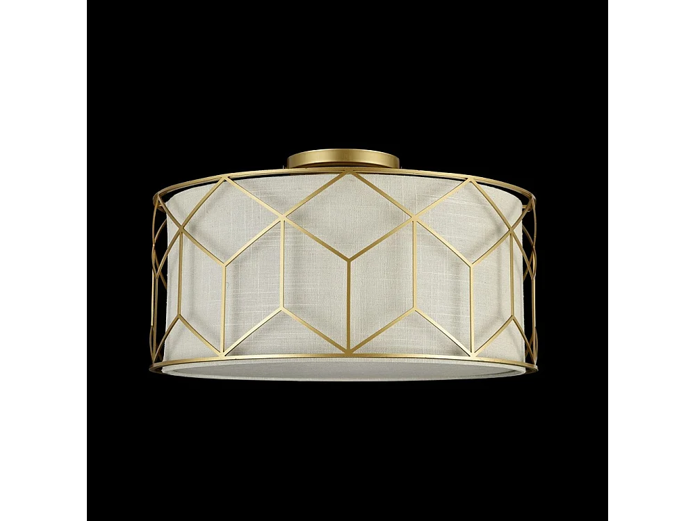 Messina Plafón Semi Empotrado Cilíndrico Dorado, 3 Luces, E27