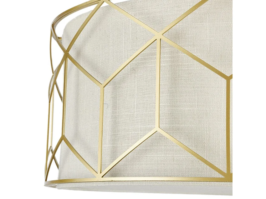 Messina Plafón Semi Empotrado Cilíndrico Dorado, 3 Luces, E27