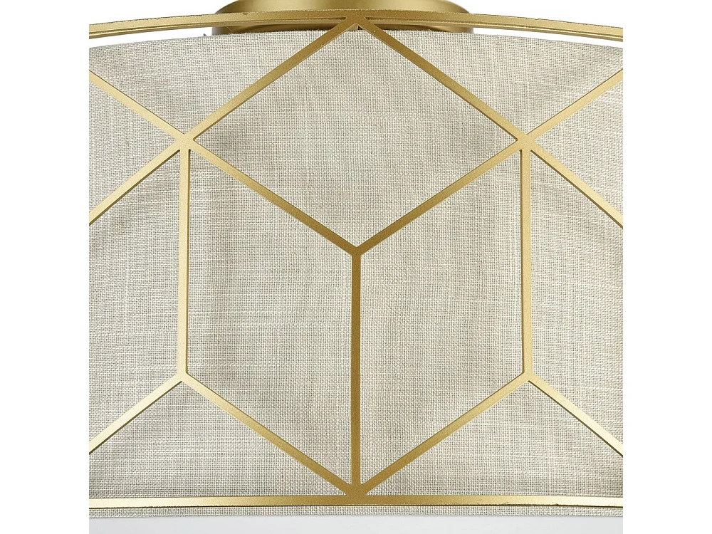 Messina Lampada da soffitto semi-cilindrica da soffitto oro, 3 luci, E27