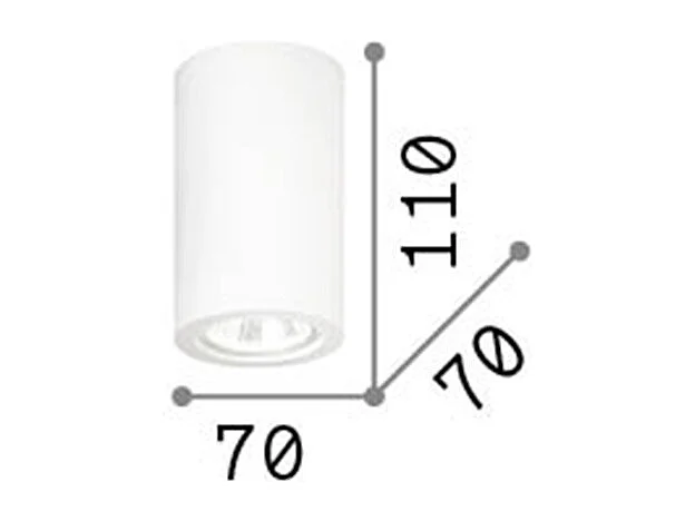 Ideal Lux Tower - Faretto da incasso a 1 luce rotondo bianco
