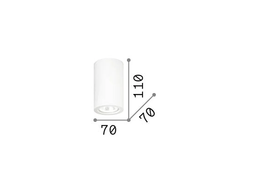 Ideal Lux Tower - Faretto da incasso a 1 luce rotondo bianco