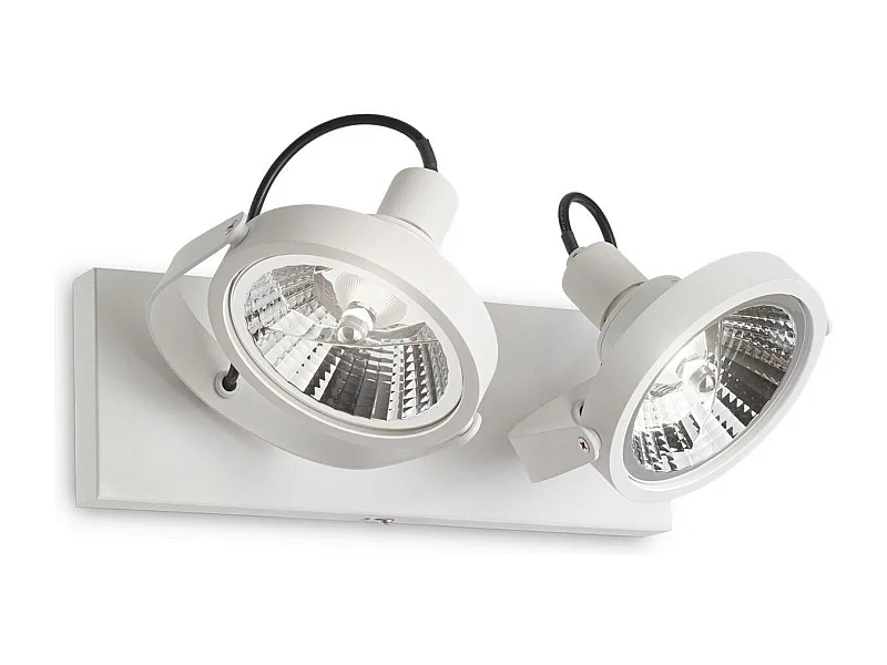 Ideal Lux Glim Plafonnier 2 Lumières Blanc