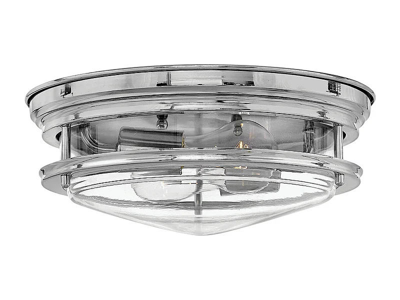 Hadrian Hinkley 2 licht Flush Mount Chrom mit Glas IP44