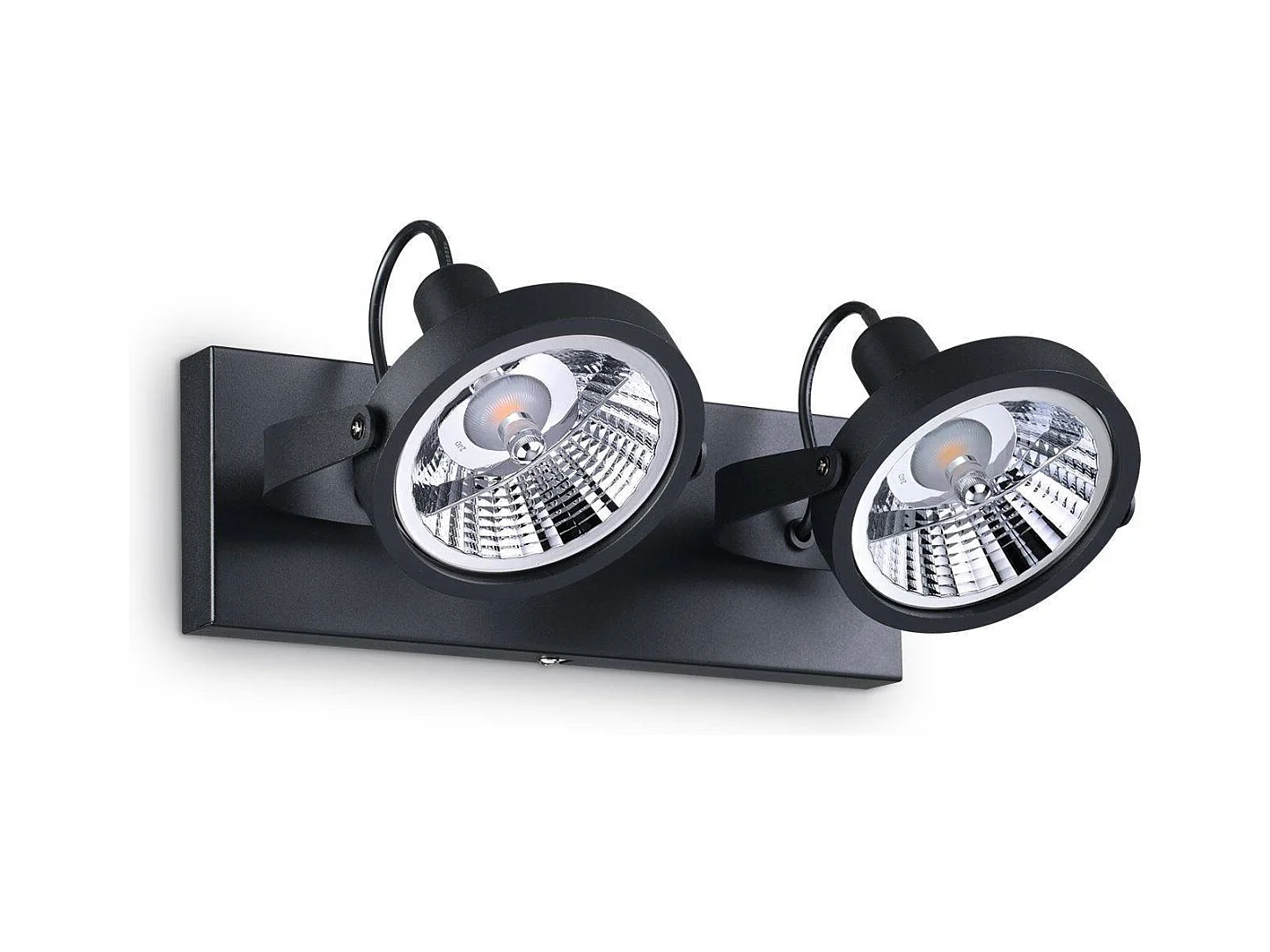 Ideal Lux Glim - Lámpara de techo 2 luces Negra