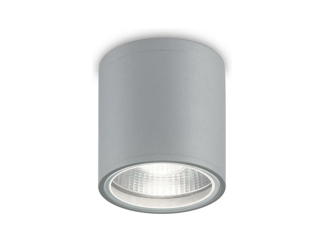 Ideal Lux Gun Downlight à 1 lumière ronde en surface gris IP44