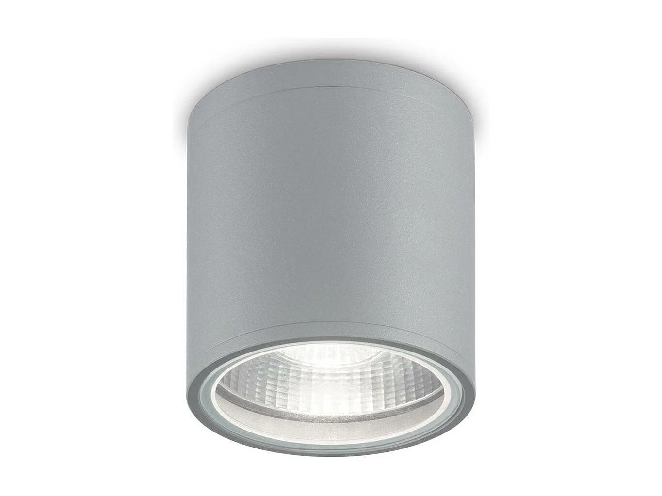 Ideal Lux Gun - 1 Downlight redondo de superficie de luz gris IP44