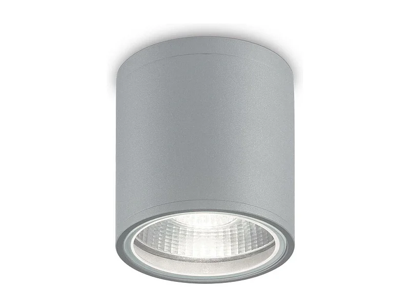 Ideal Lux Gun - 1 Downlight redondo de superficie de luz gris IP44