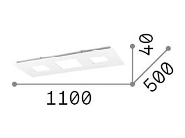 LED Decorativo Big Simple Flush Bianco, 3000K