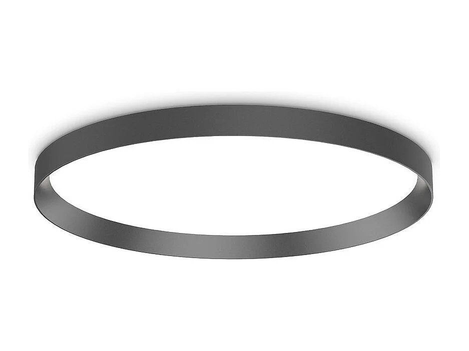 Ideal Lux FLY 60cm LED Flush Ceiling Light Czarny 2700K IP40