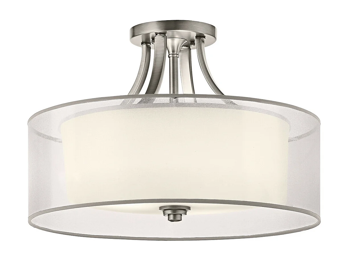 Elstead Lacey 4 licht Semi-Flush Mount, antikes Zinn, E27
