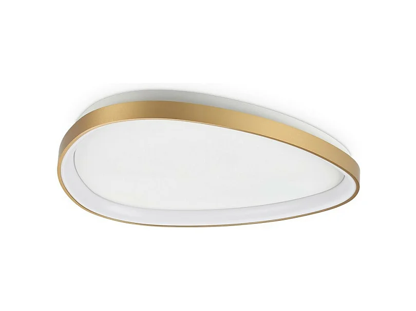 Ideal Lux GEMINI 61 cm integrierte LED-Deckenleuchte, halbbündig, Messing, 2700 K