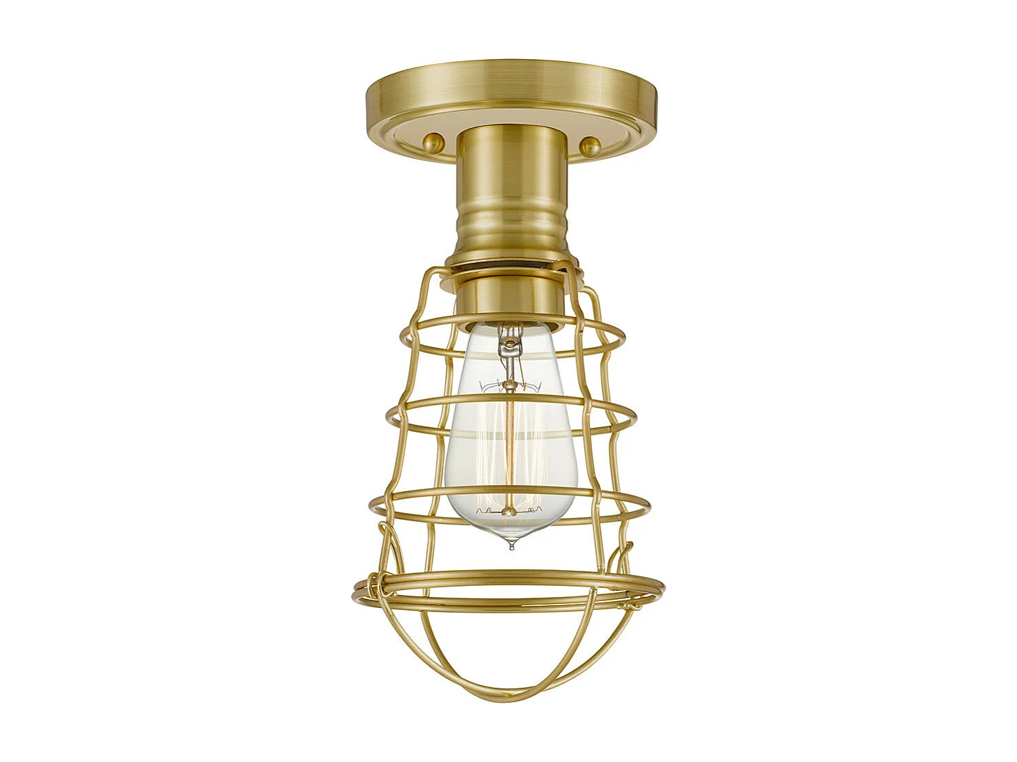 Elstead Quoizel Mixon Semi Flush Taklampa Borstad Mässing