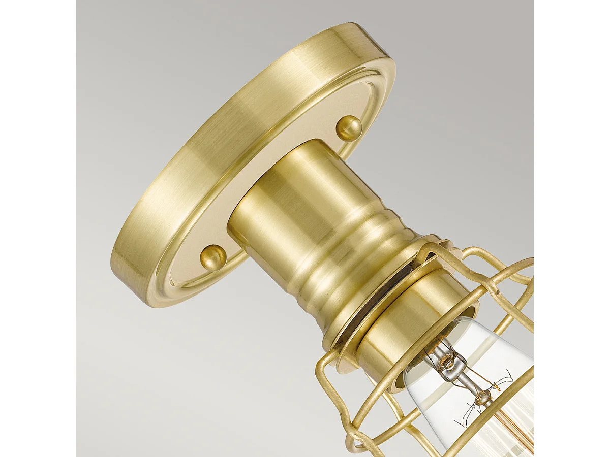 Elstead Quoizel Mixon Semi Flush Taklampa Borstad Mässing