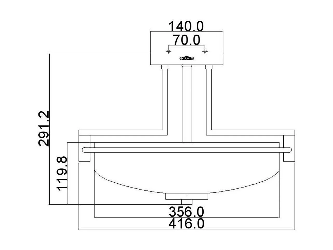Elstead Taylor 3 Light Semi Flush Light - polerad kromfinish, G9