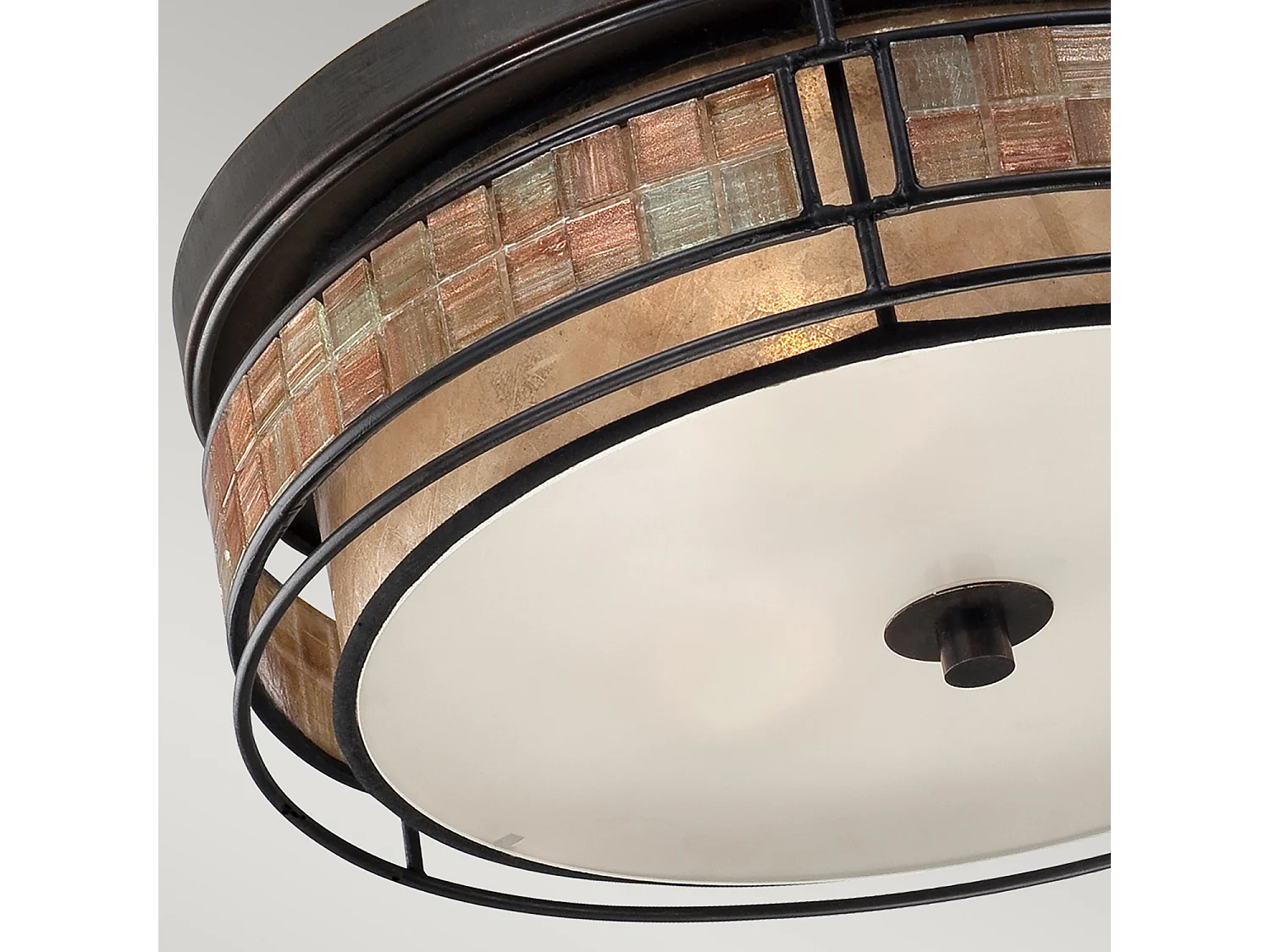 Elstead Laguna - Plafoniera grande da incasso a 3 luci Renaissance Copper, attacco E27