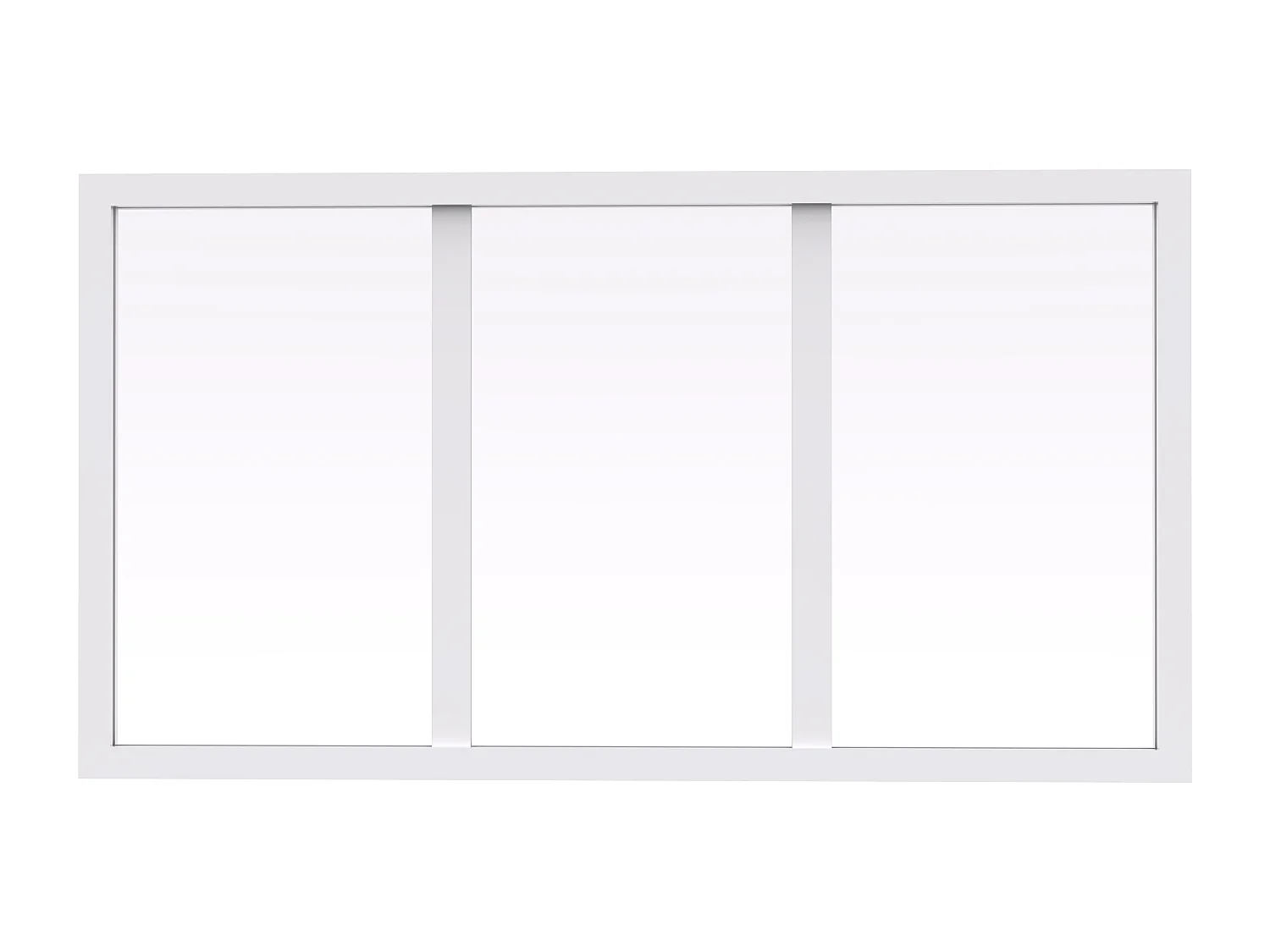 Vindusskillevegg i termisk lakkert aluminium - Hvit - B73 x H40 cm - BAYVIEW