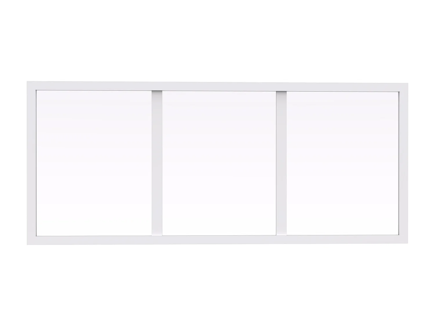 Termolackerad aluminiumöverdel i ateljéstil - Vit - B93 x H40 cm - BAYVIEW