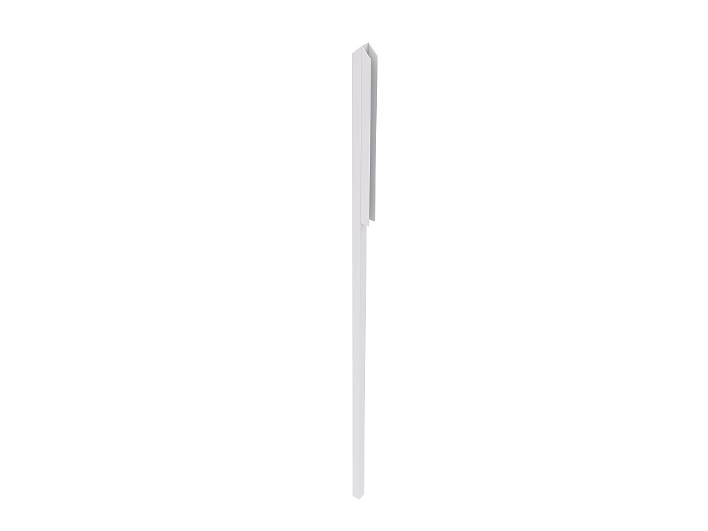 Poteau de terminaison en F pour imposte - H130 cm - Blanc - TEMPA
