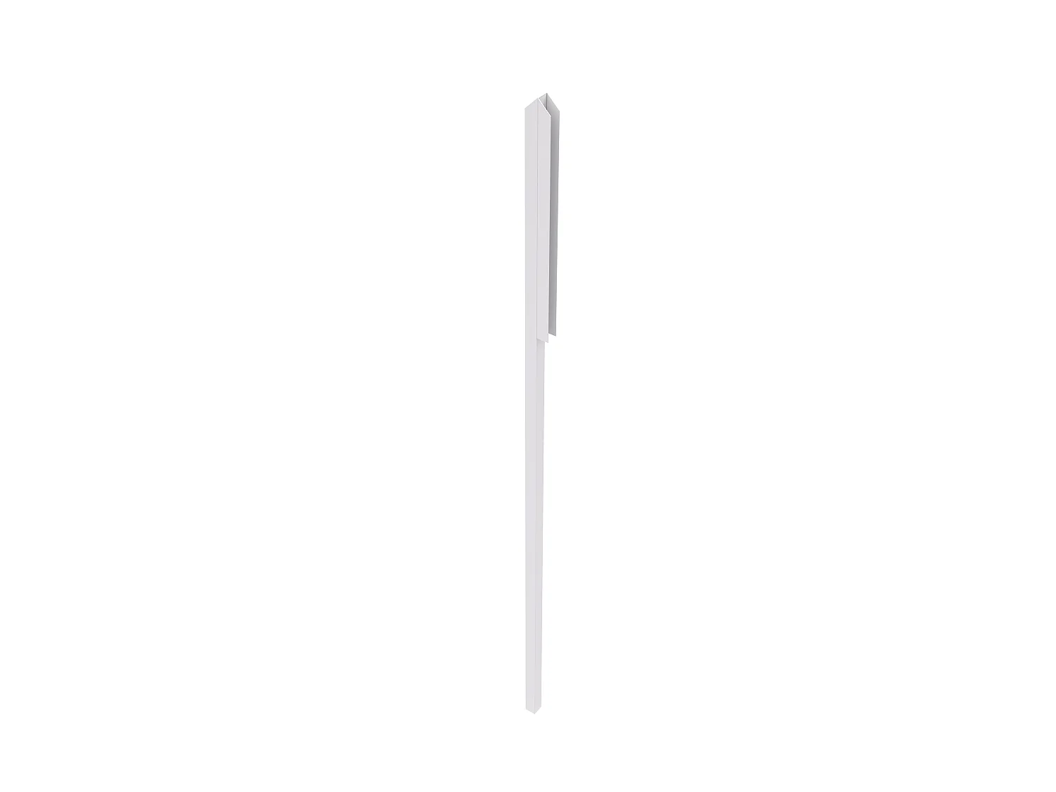 Poteau de terminaison en F pour imposte - H130 cm - Blanc - TEMPA