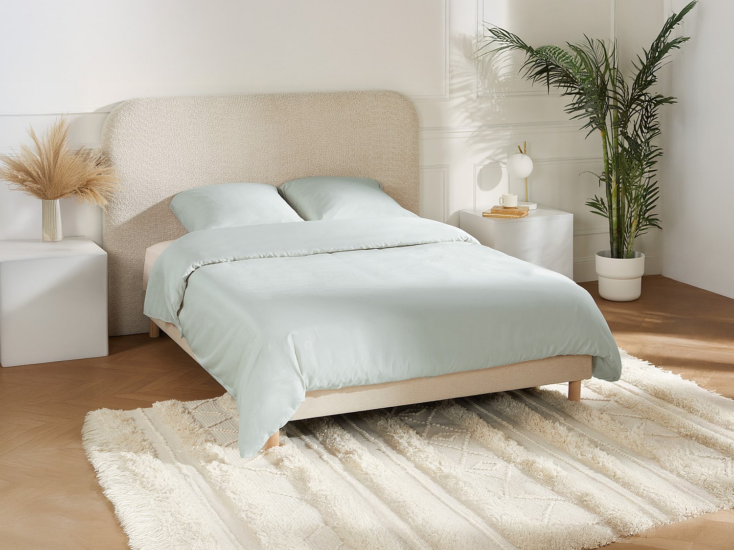 Bettwäsche-Set aus Satin 108 Fäden/cm² – Bettbezug 220 x 240 cm + 2 Kissenb günstig online kaufen