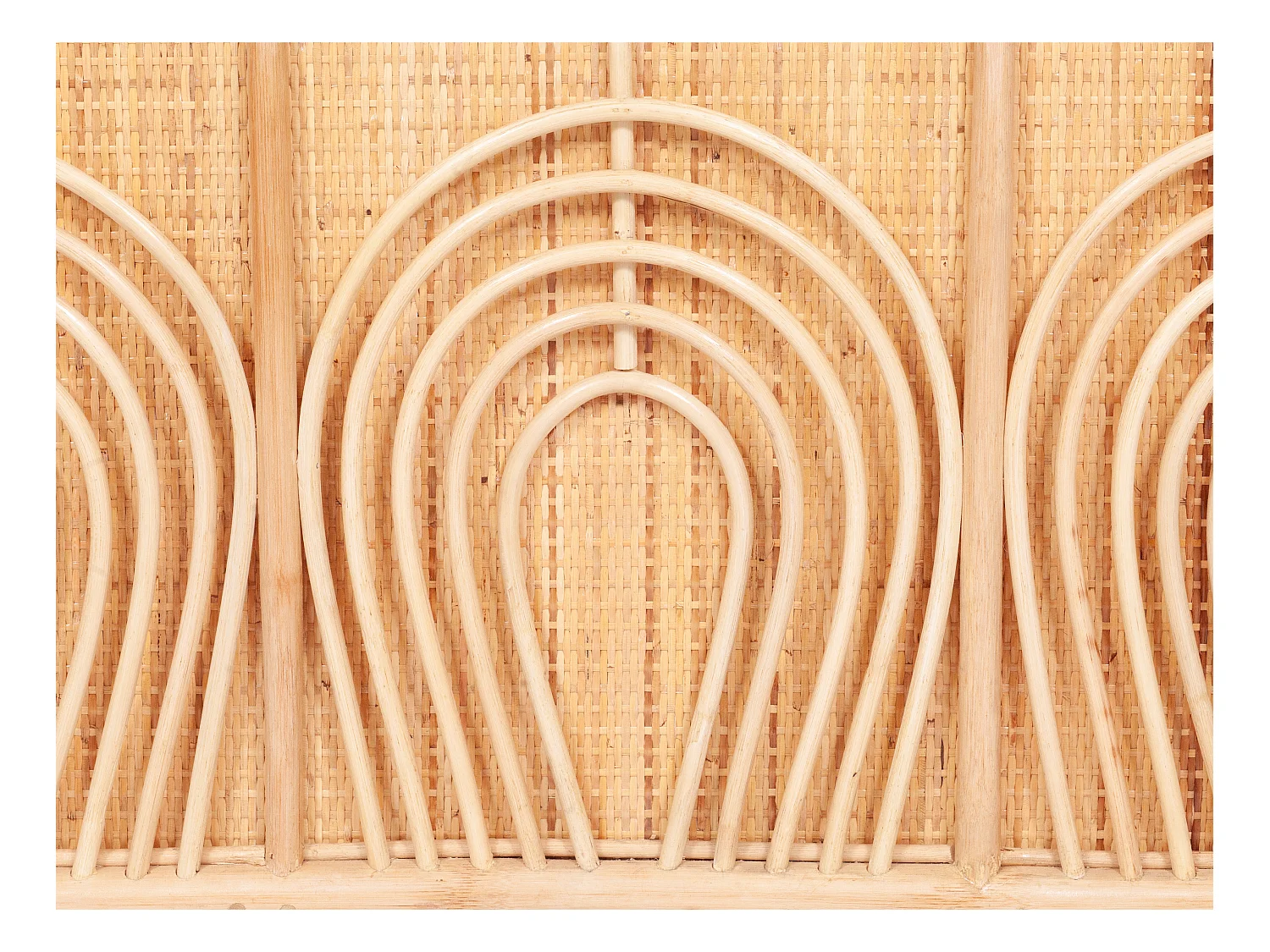 Baú de arrumação em rattan trançado - C.91 x P.48 x A.58 cm - Natural - LUMORA