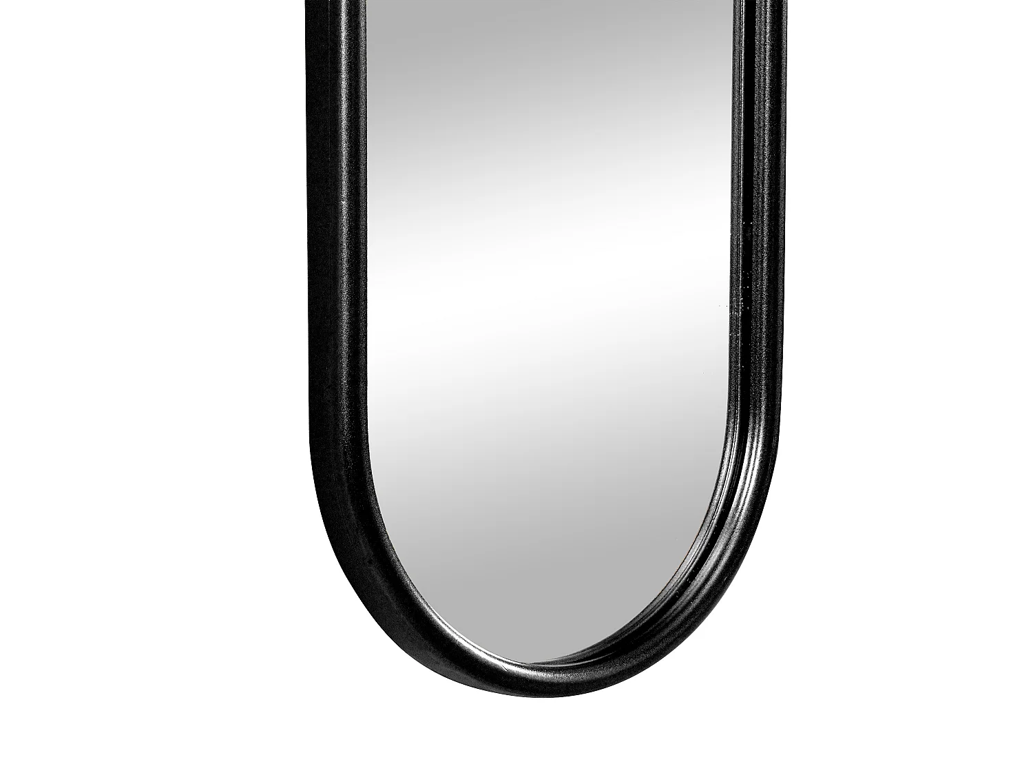 Sett med 3 ovale metallspeil - L.23 x H.120 cm - Svart - JAYLEN