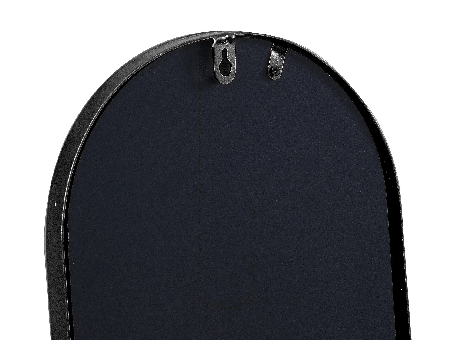 Set med 3 ovala metallspeglar - L.23 x H.120 cm - Svart - JAYLEN