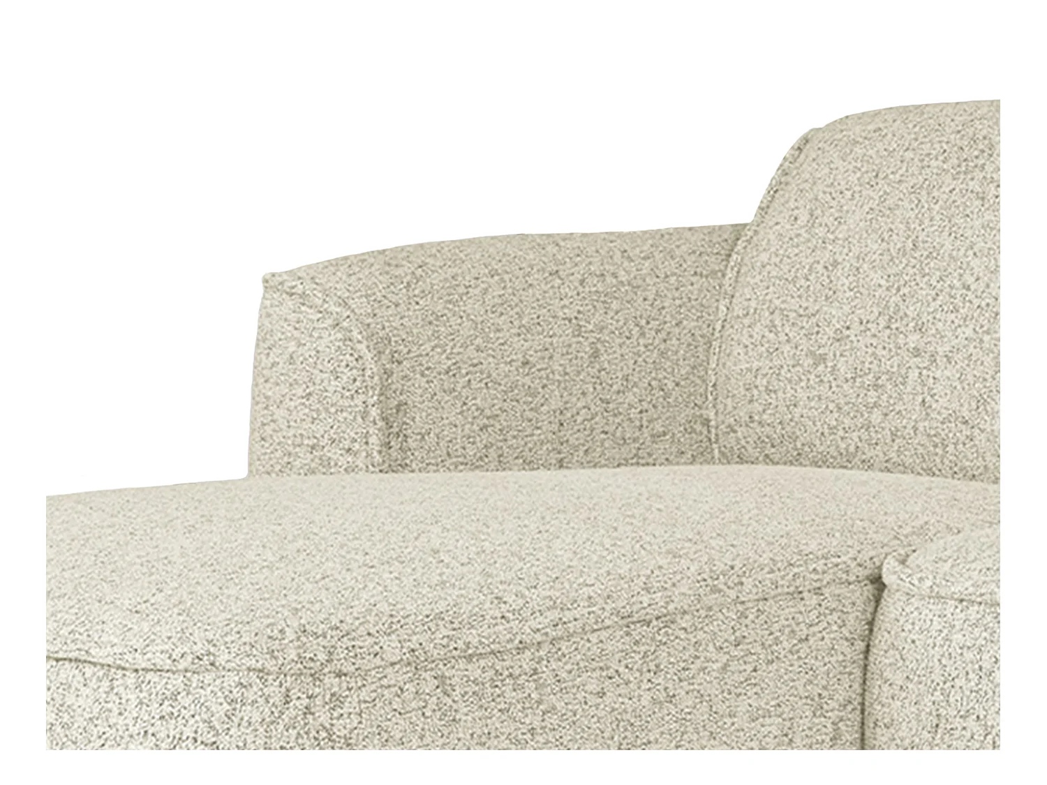 Canapé d'angle gauche en tissu chiné beige DIOMARO