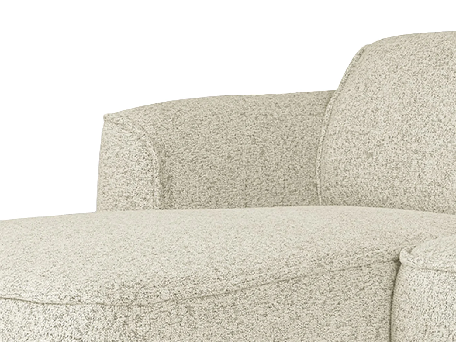 Canapé d'angle gauche en tissu chiné beige DIOMARO