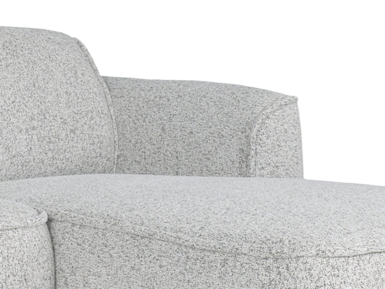 Canapé d'angle droit en tissu chiné gris DIOMARO