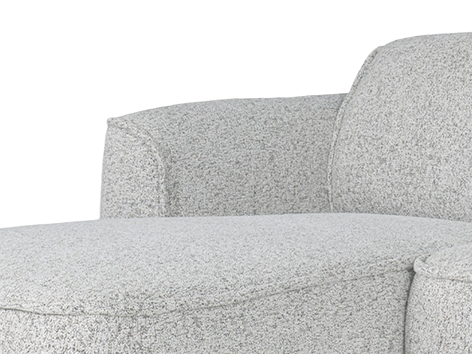 Canapé d'angle gauche en tissu chiné gris DIOMARO