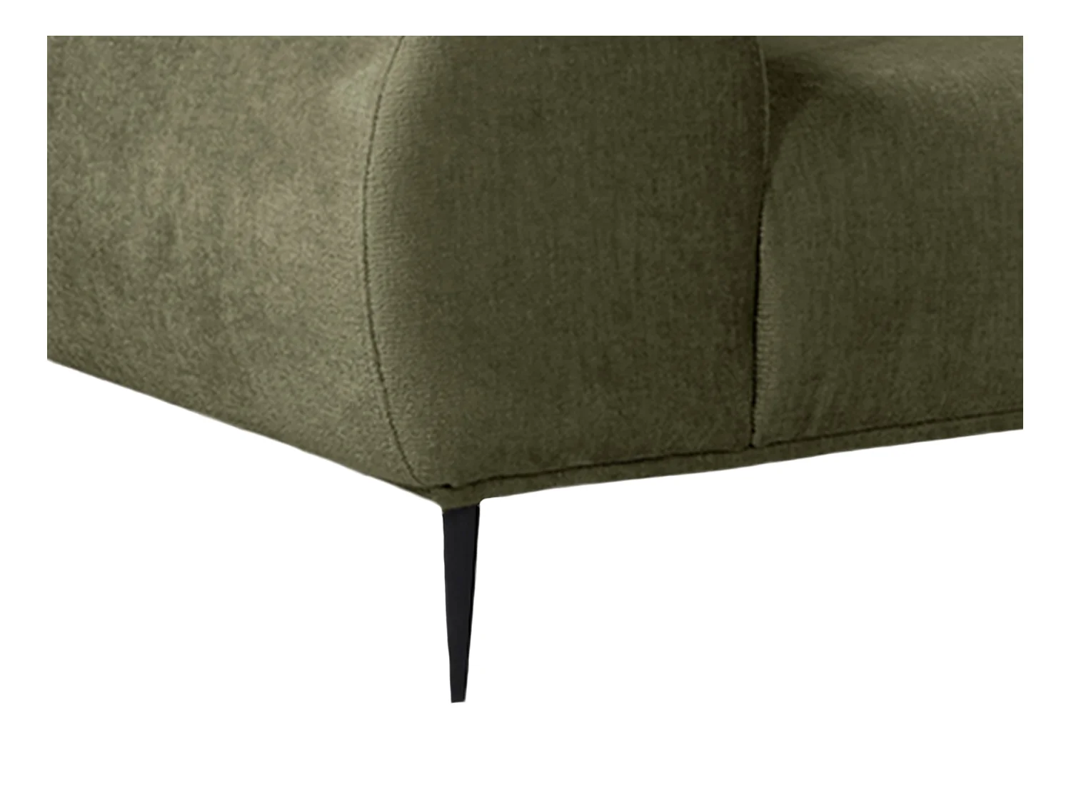 Ecksofa - Ecke rechts - Chenille-Stoff - Khaki - MALIADA