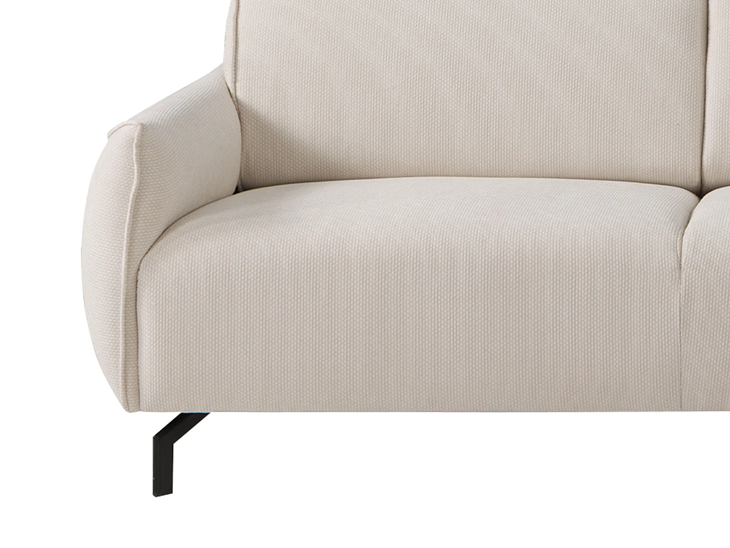 Høyre hjørnesofa i beige stoff FERIONA