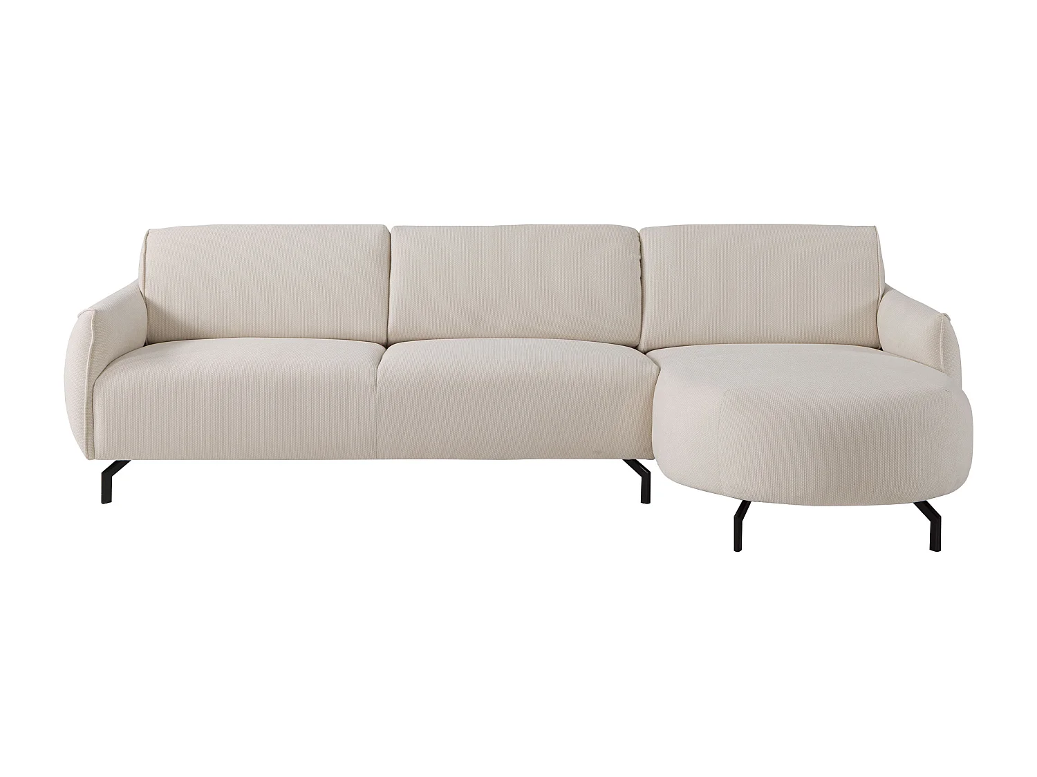 Divano angolo a destra in Tessuto Beige - FERIONA