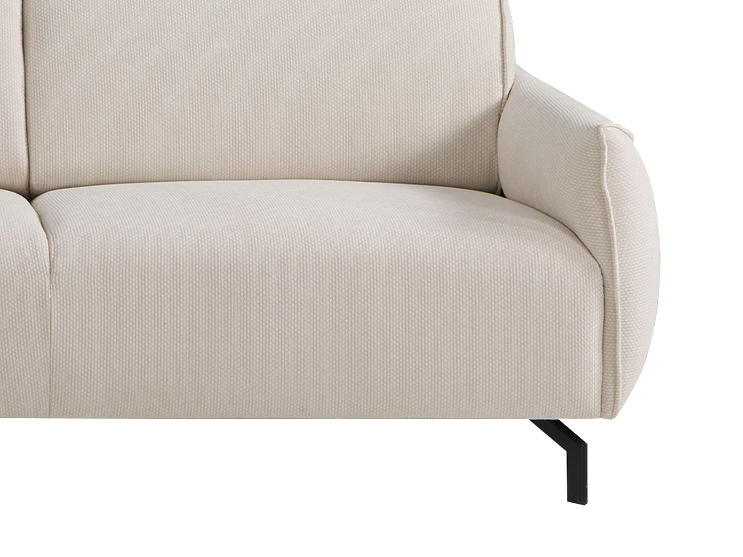 Canapé d'angle gauche en tissu beige FERIONA