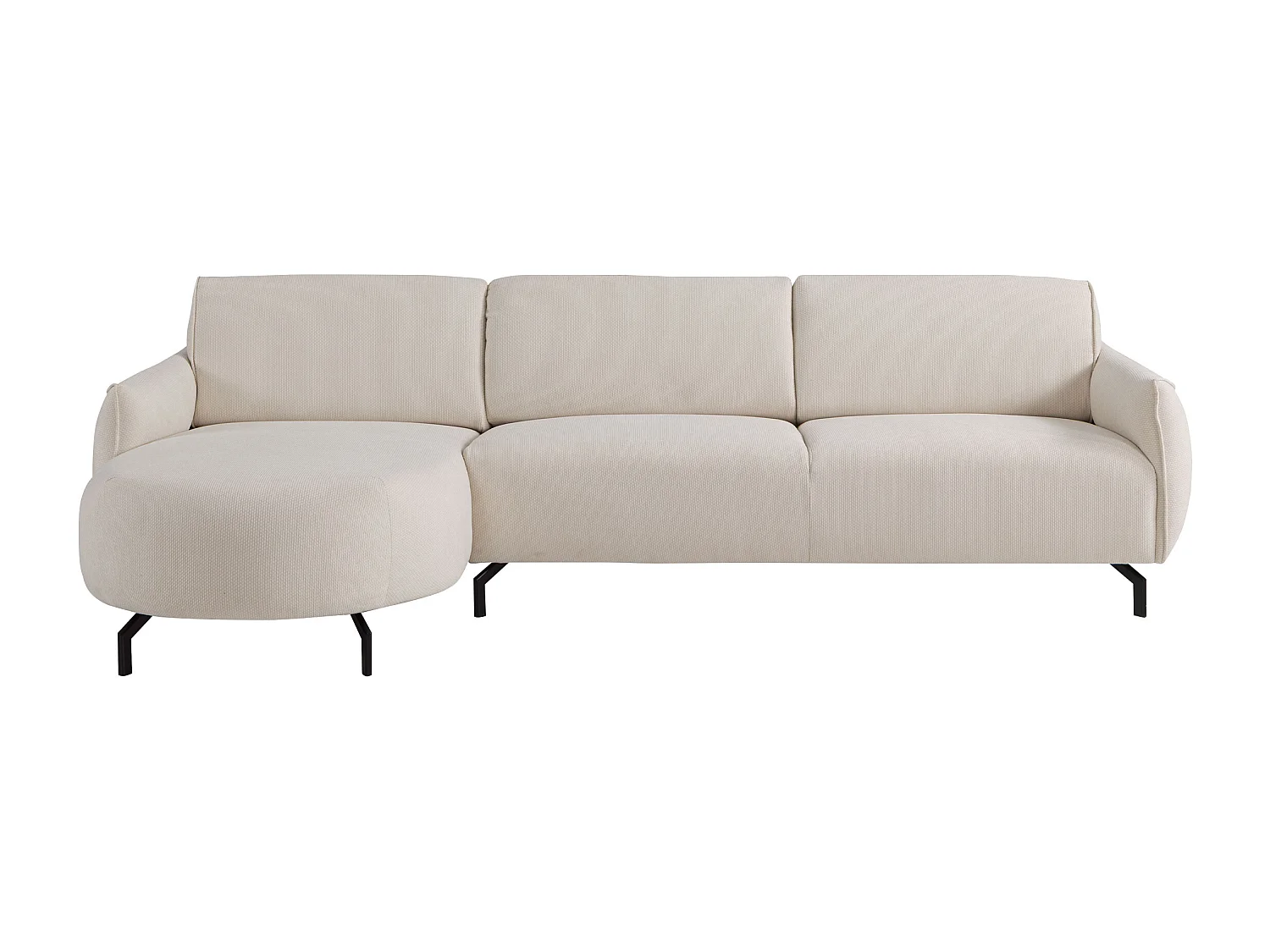 Ecksofa - Ecke links - Stoff - Beige - FERIONA