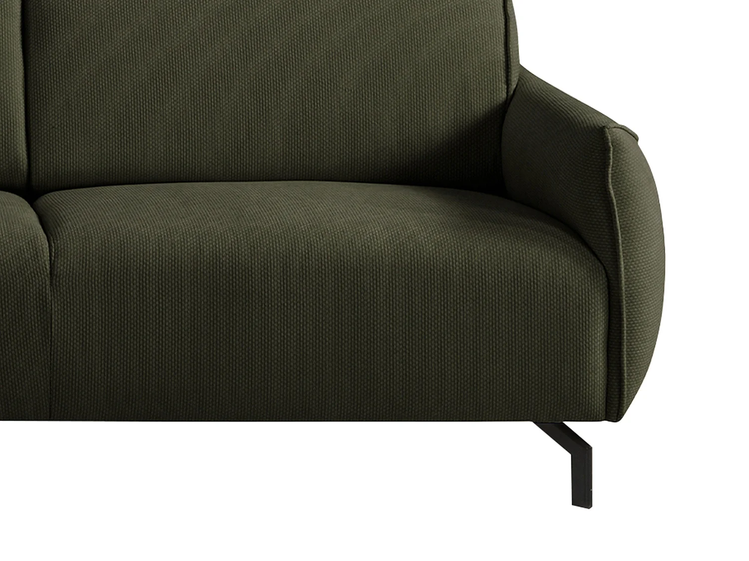 Canapé d'angle gauche en tissu vert FERIONA