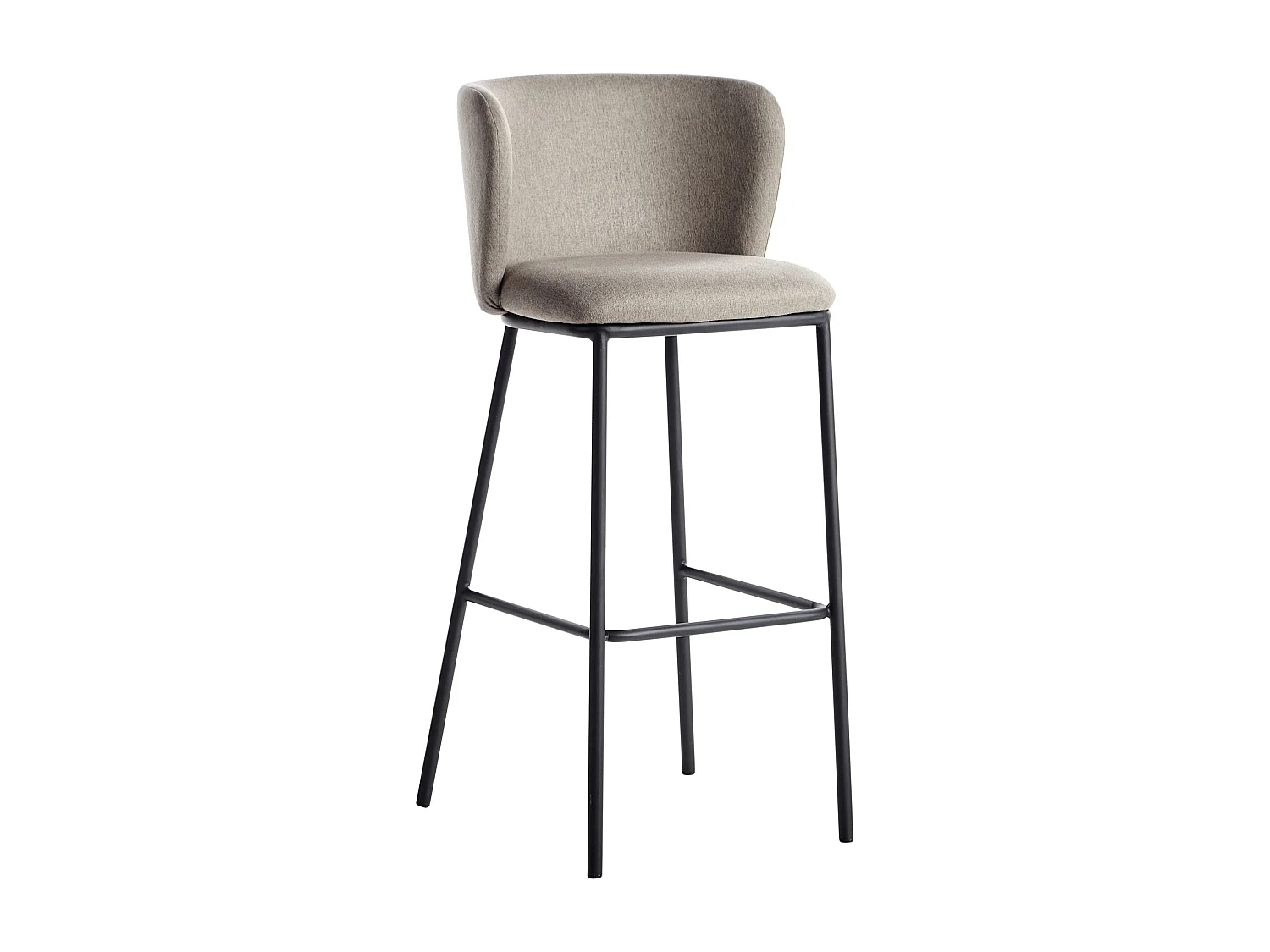 Conjunto de 2 sillas de bar MINA Gris pardo