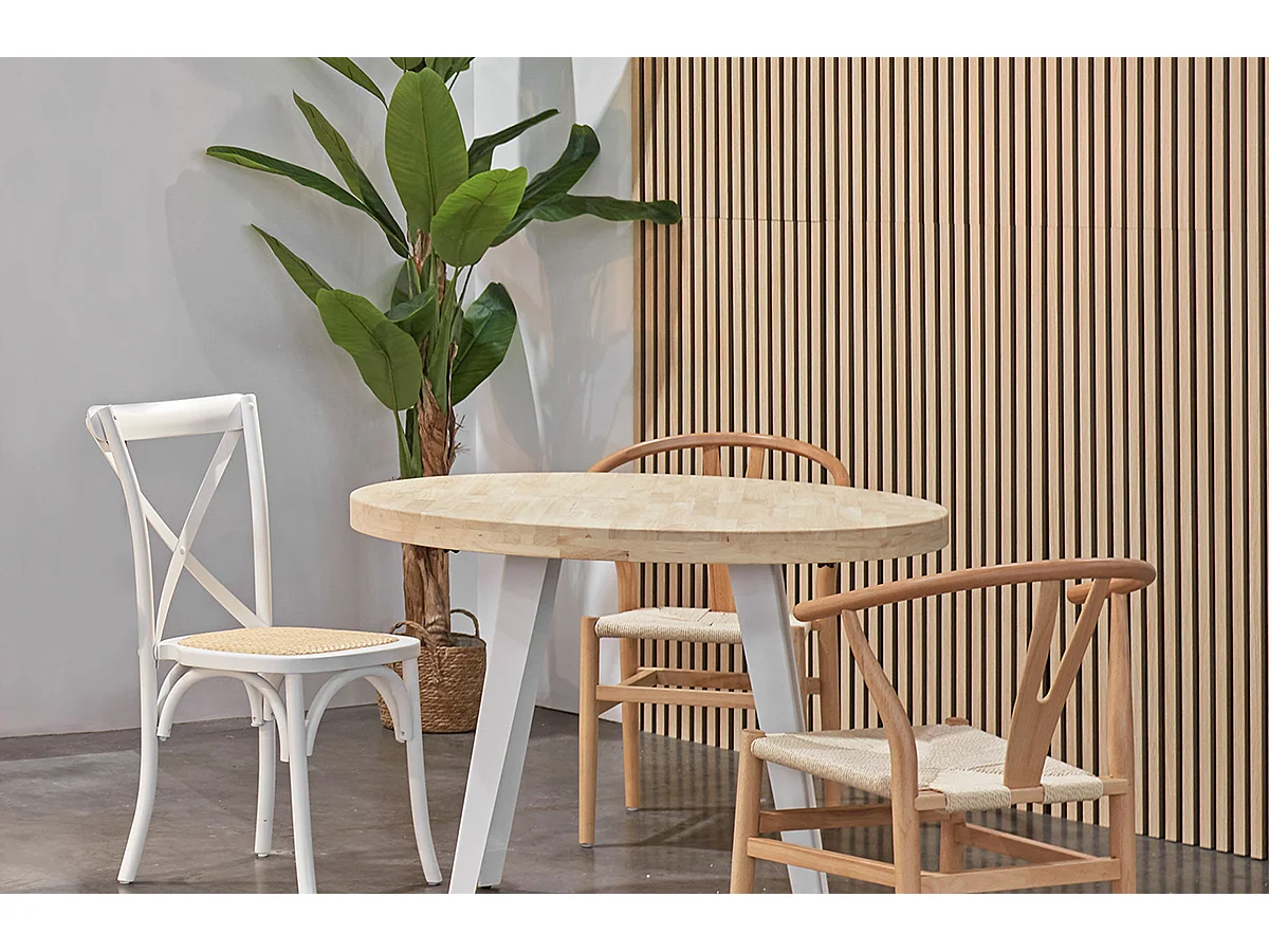 Lot des 2 panneaux décoratifs en bois coloris chêne nordique, noir - Longueur 60 x profondeur 2,2 x hauteur 120 cm