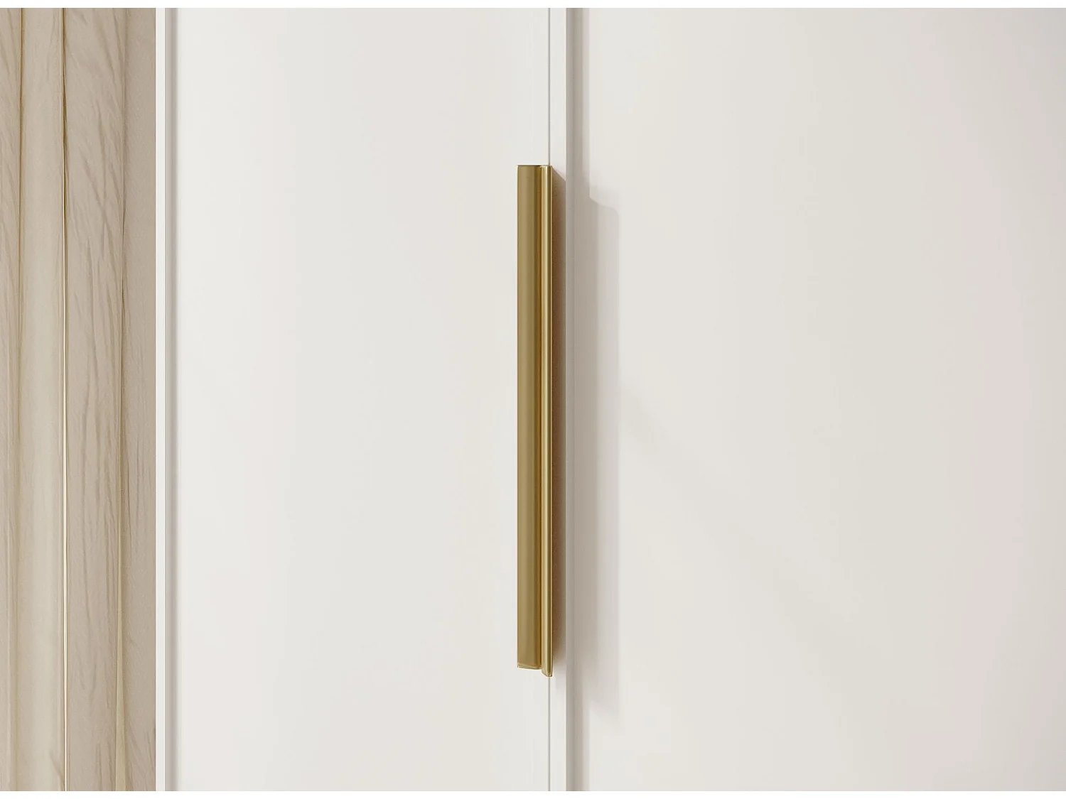 Armoire 2 portes avec tringle - 100 cm - blanc - FRAME