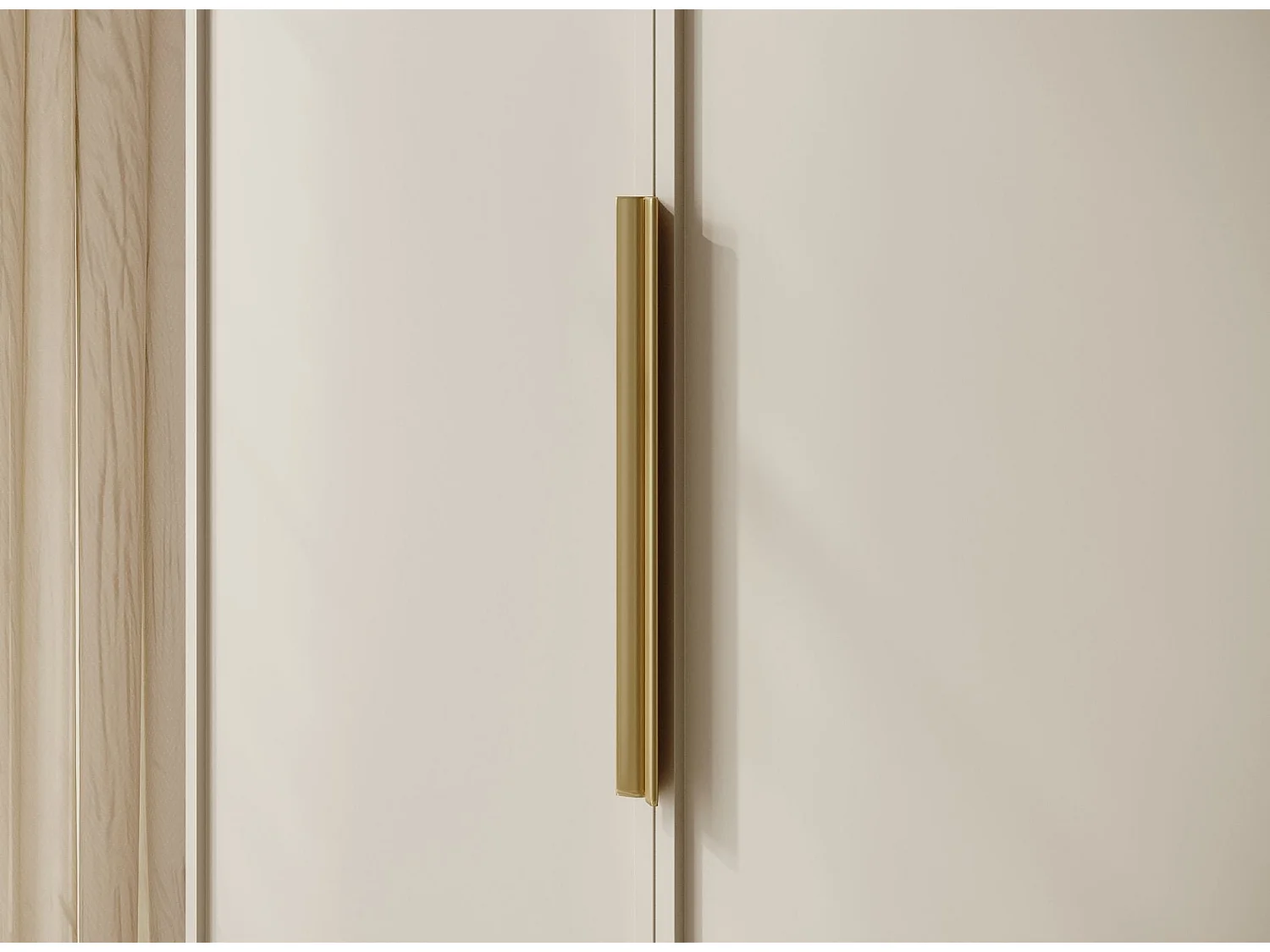 4-deurs kledingkast met 2 roedes en planken - 200 cm - greige - FRAME