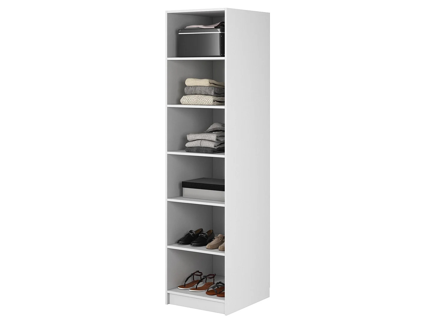 Eendeurskast met roede - 50 cm - wit - MOONIR