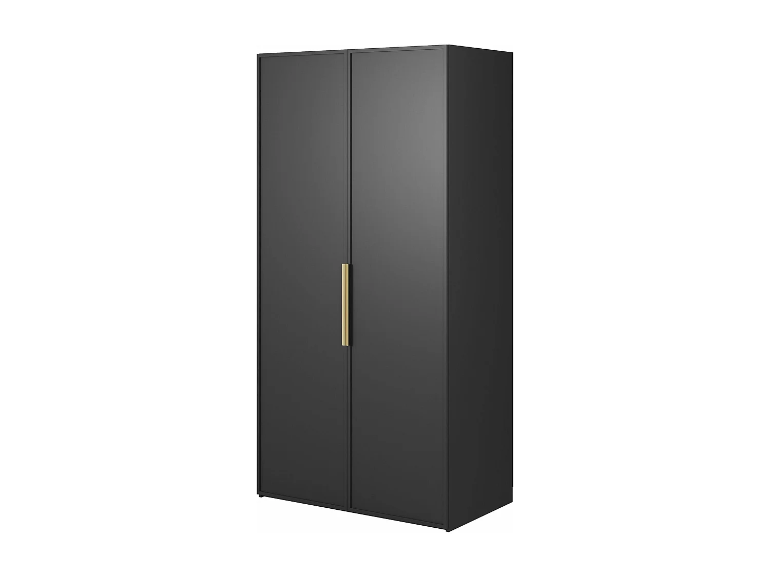 Armoire 2 portes avec tringle - 100 cm - noir - FRAME