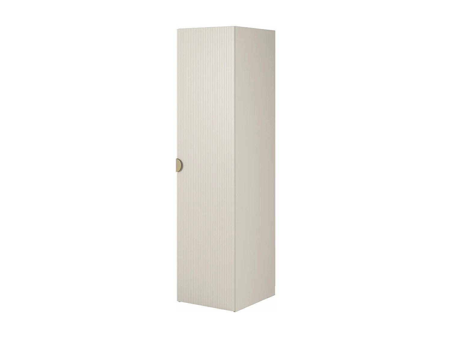 Kleiderschrank 1T mit Regalen - 50 cm - greige - MOONIR